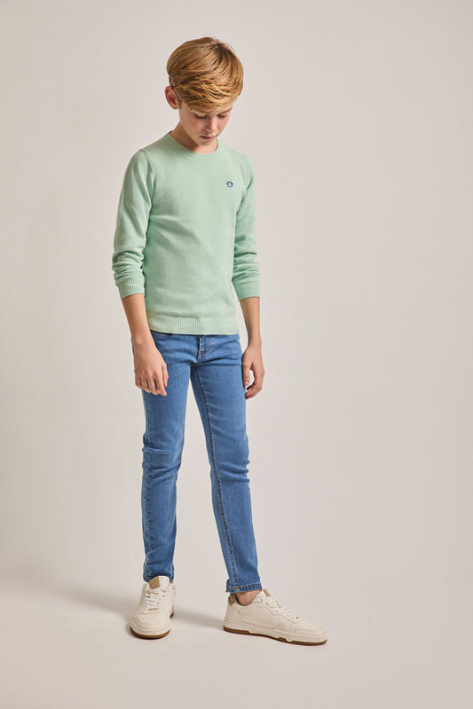 PANTALON VAQUERO LARGO 95003B GRIS MEDIO