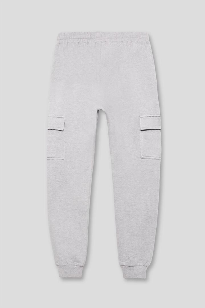 PANTALON CARGO DE ALGODON CON PELO 95059B GRIS