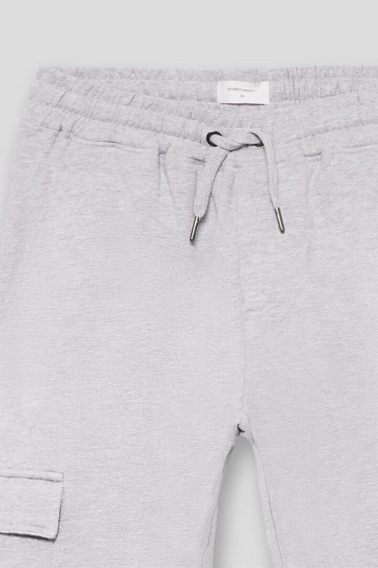 PANTALON CARGO DE ALGODON CON PELO 95059B GRIS