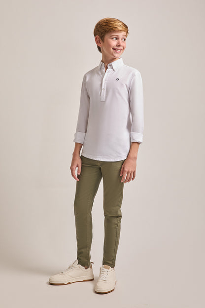 PANTALON CHINO LARGO 95006B VERDE