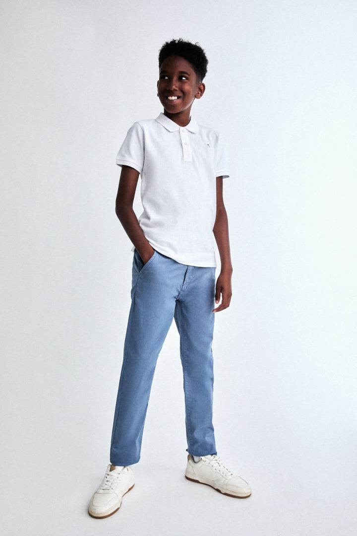 PANTALON CHINO LARGO 95006B AZUL