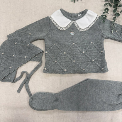 CONJUNTO DE LANA 3 PIEZAS 004-11280 VERDE