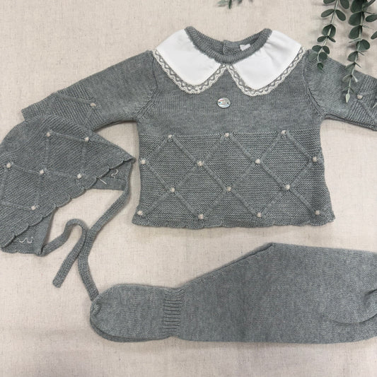 CONJUNTO DE LANA 3 PIEZAS 004-11280 VERDE