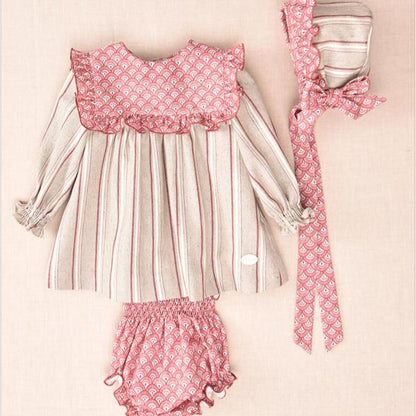 VESTIDO, BRAGA Y GORRO ''MOSAICO''