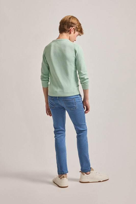 PANTALON VAQUERO LARGO 95003B GRIS MEDIO