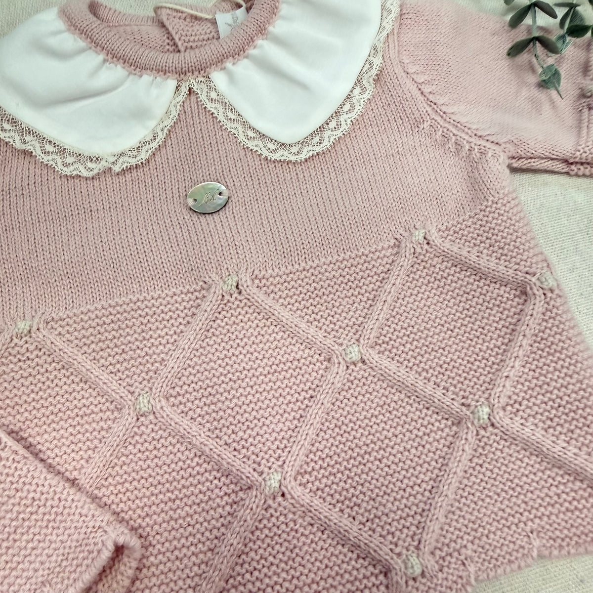 CONJUNTO DE LANA 3 PIEZAS 004-11280 ROSA