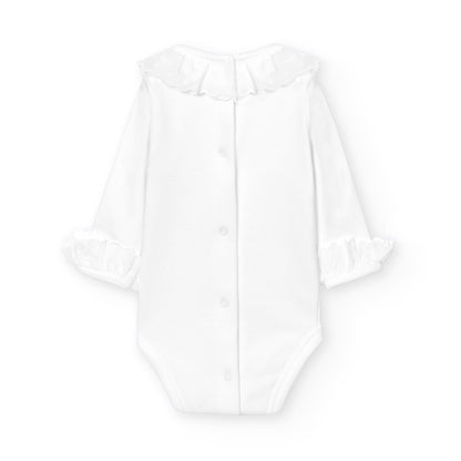 BODY ALGODON CUELLO CON PUNTILLA 1199