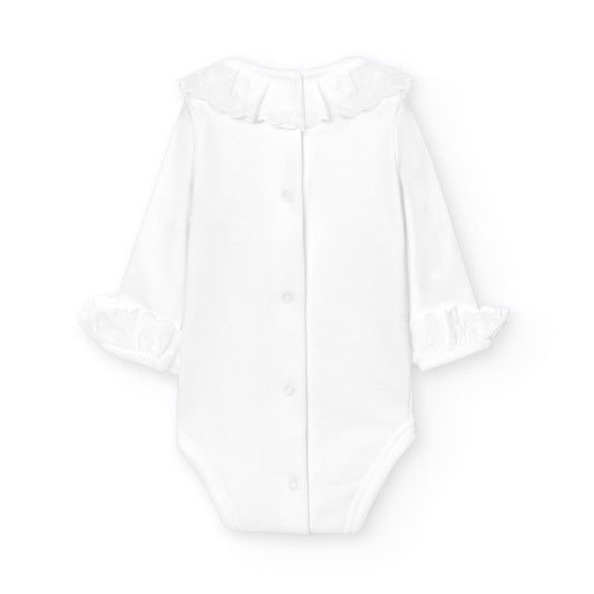 BODY ALGODON CUELLO CON PUNTILLA 1199